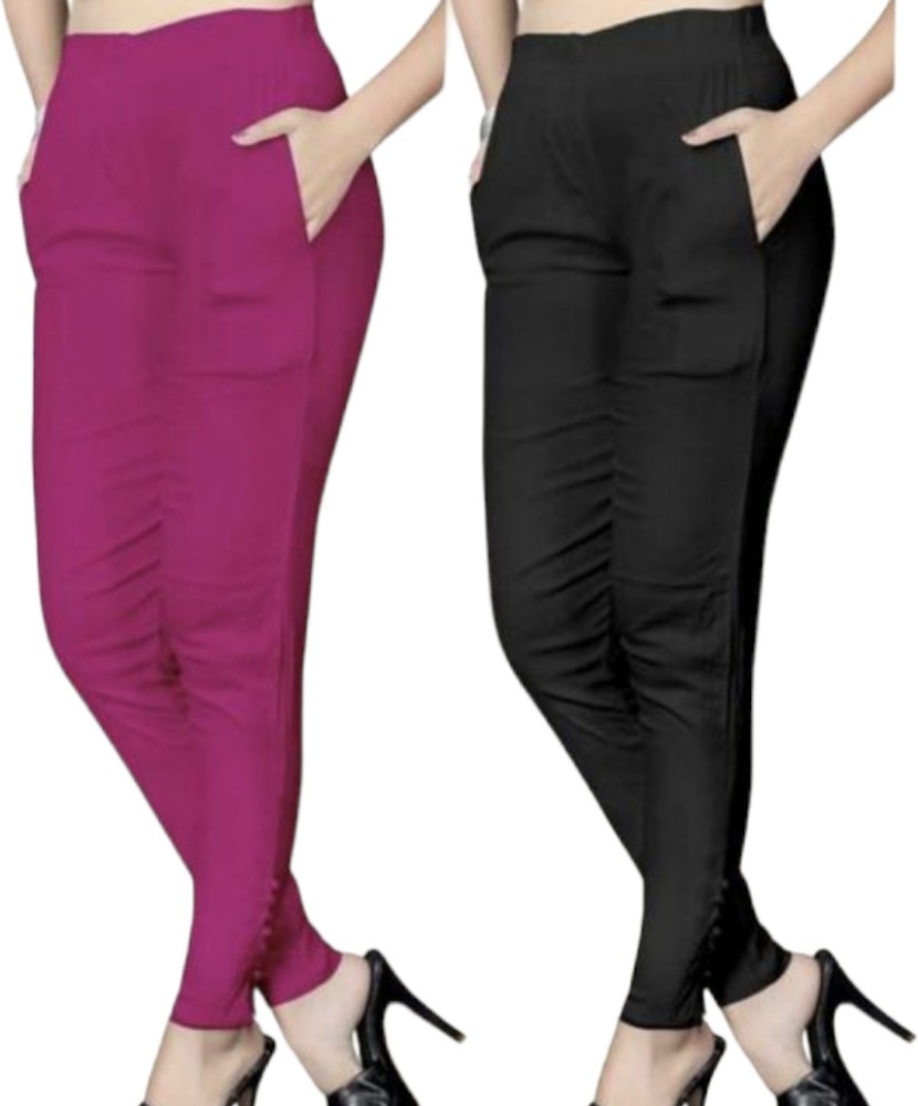 FUBACK Regular Fit Women Black Trousers - Buy FUBACK Regular Fit Women  Black Trousers Online at Best Prices in India