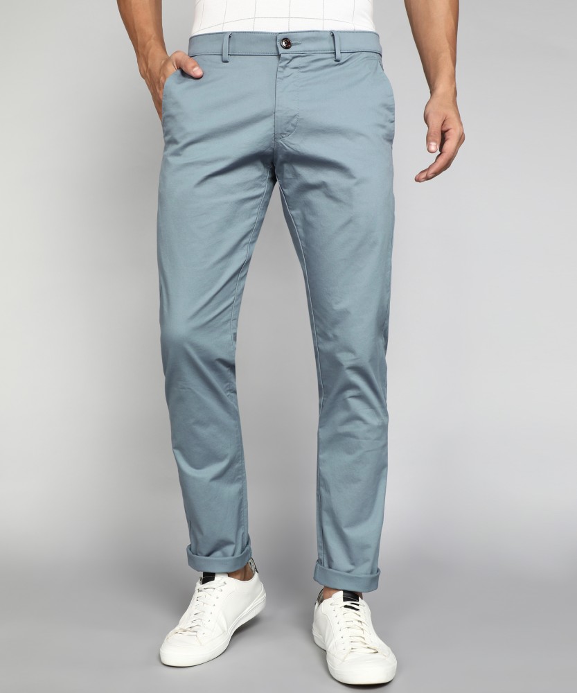 Allen Solly Regular Fit Men Light Blue Trousers Buy Allen Solly