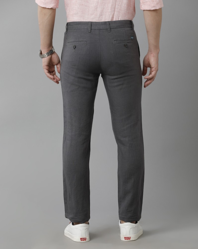 Linen Club Regular Fit Men Grey Trousers - Buy Linen Club Regular Fit Men  Grey Trousers Online at Best Prices in India