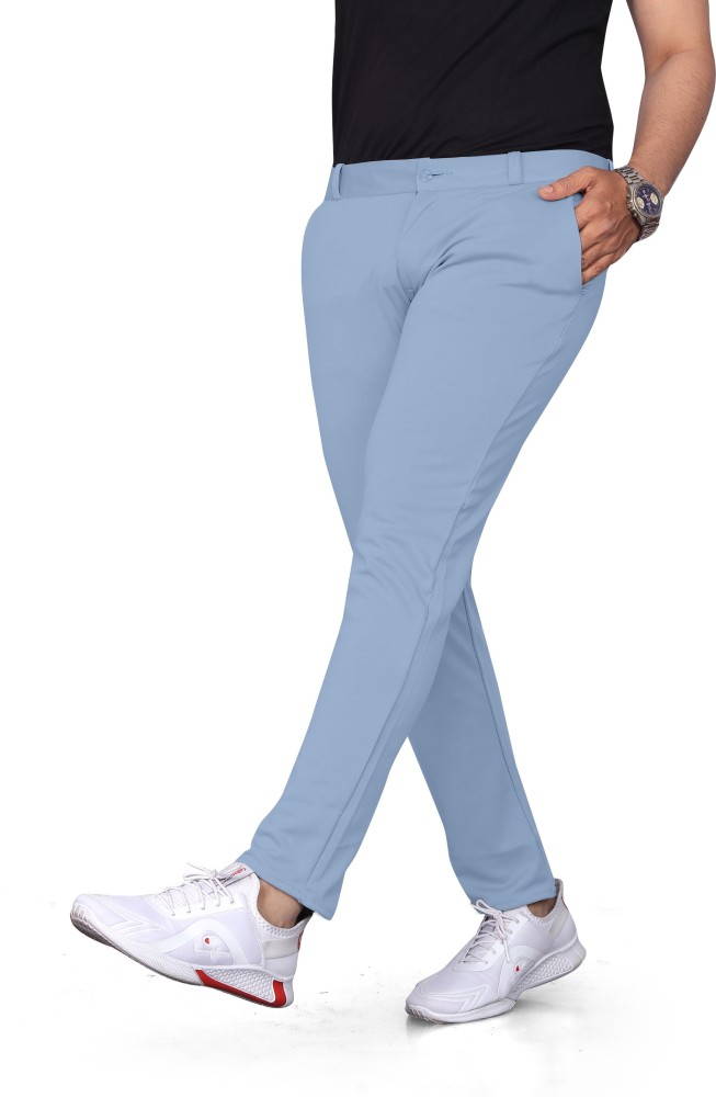 VANDNAM FABRICS Slim Fit Men Light Blue Trousers - Buy VANDNAM FABRICS Slim  Fit Men Light Blue Trousers Online at Best Prices in India