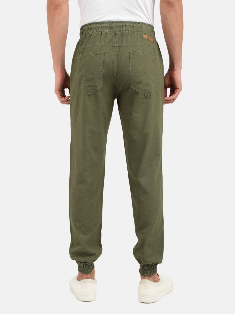 Buy Olive Green Trousers & Pants for Men by iVOC Online