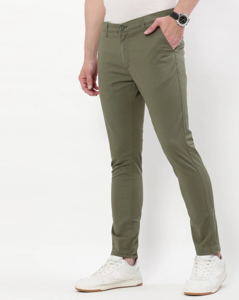 Louis Philippe Casual Trousers  Buy Louis Philippe Men Green Slim Fit  Solid Flat Front Casual Trousers Online  Nykaa Fashion
