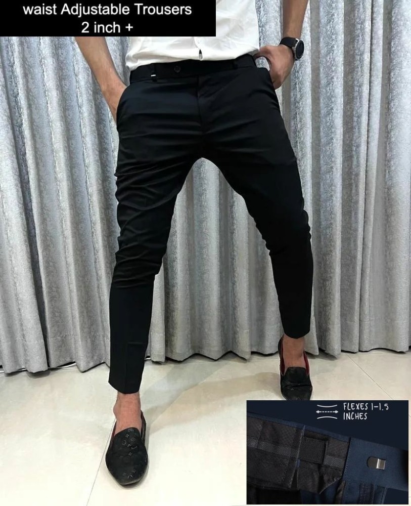 Mens Formal Lycra Pants with Adjustable Waist for a Perfect Fit Ideal for  Business Meetings Special Occasions and Everyday Wear