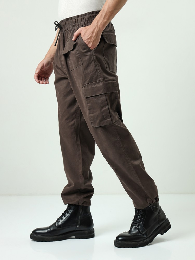 Buy Men's Beige Cargo Trousers Online at Bewakoof