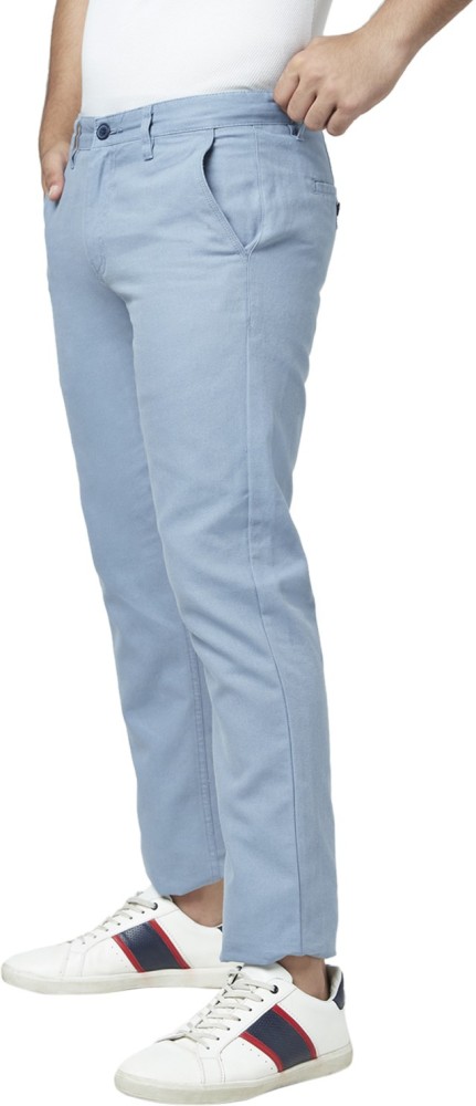 YU by Pantaloons Grey Cotton Slim Fit Trousers