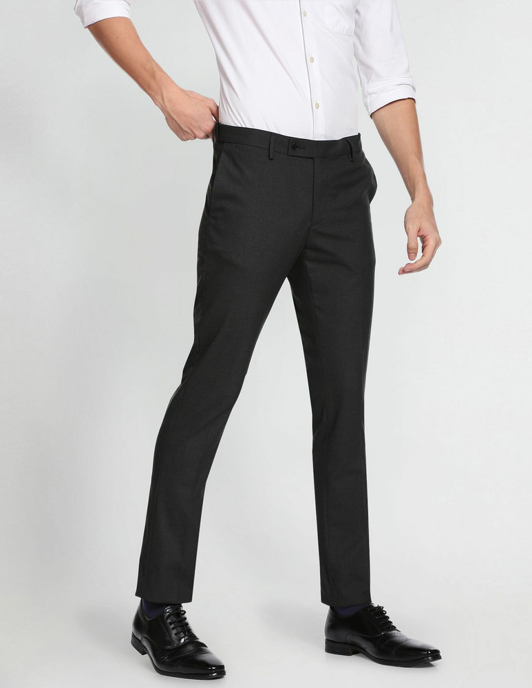 Arrow Men Formal Wear Black Trouser | Black | 157283