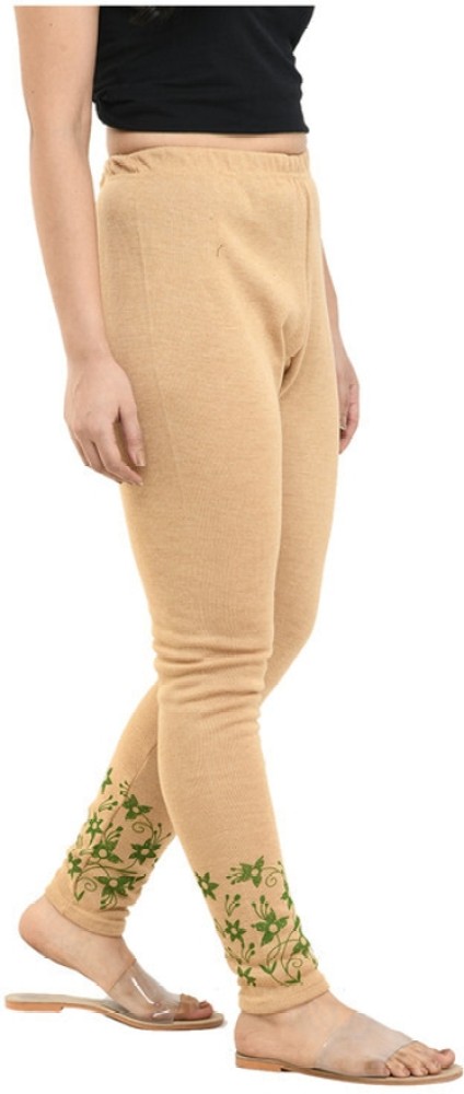 Buy IndiWeaves Women Winter Wear Wollen Warm Printed Leggings and