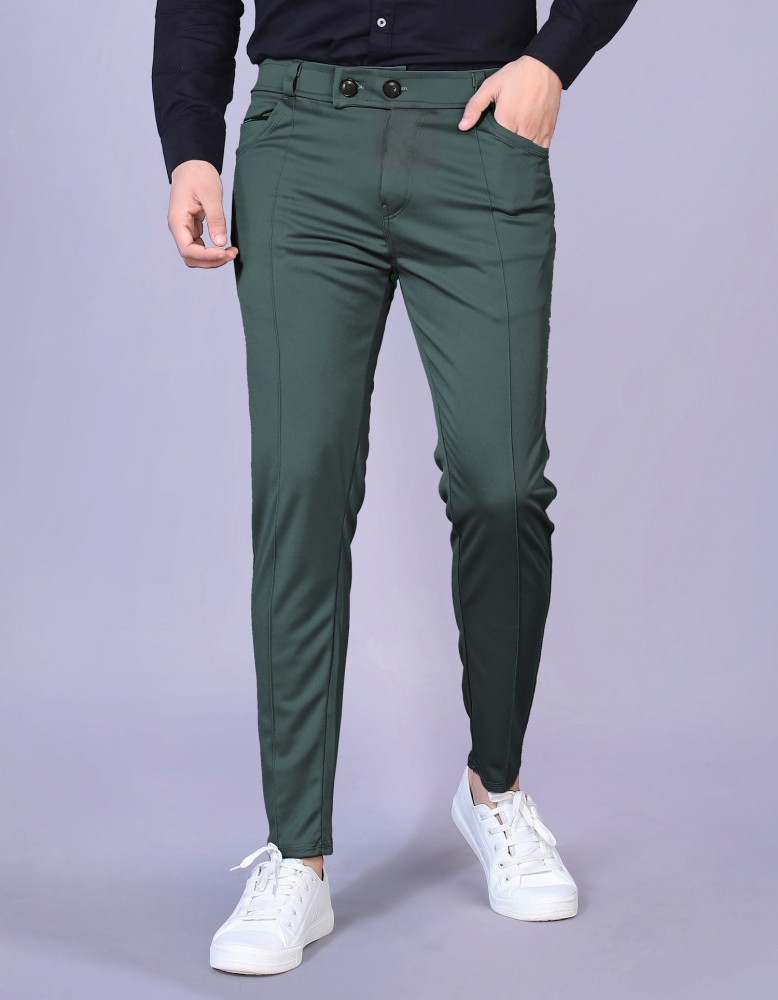 COMBRAIDED Slim Fit Men Grey Trousers  Buy COMBRAIDED Slim Fit Men Grey  Trousers Online at Best Prices in India  Flipkartcom