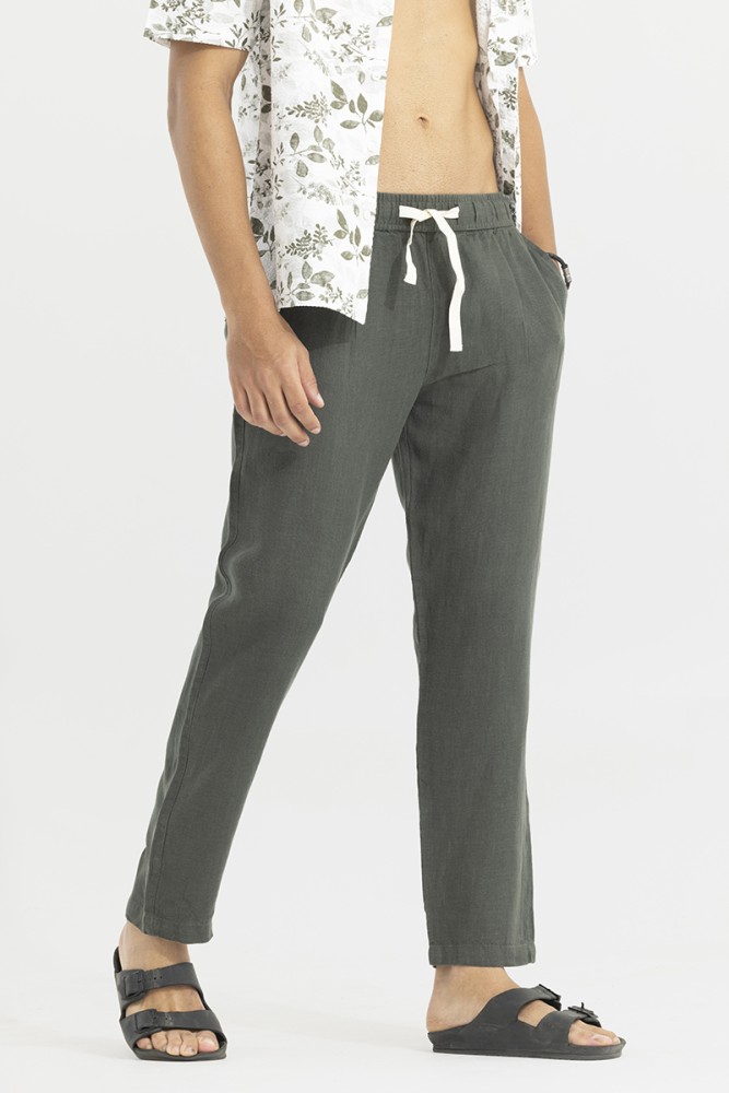 SKY BLUE LINEN PANT (RELAXED TAPERED FIT) – ROOKIES