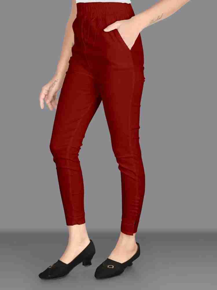 samar Regular Fit Women Red, White Trousers - Buy samar Regular