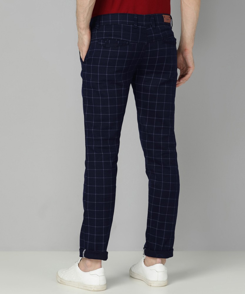 New Arrival  Blue Check Trouser For Mens by Kaploths INDIA