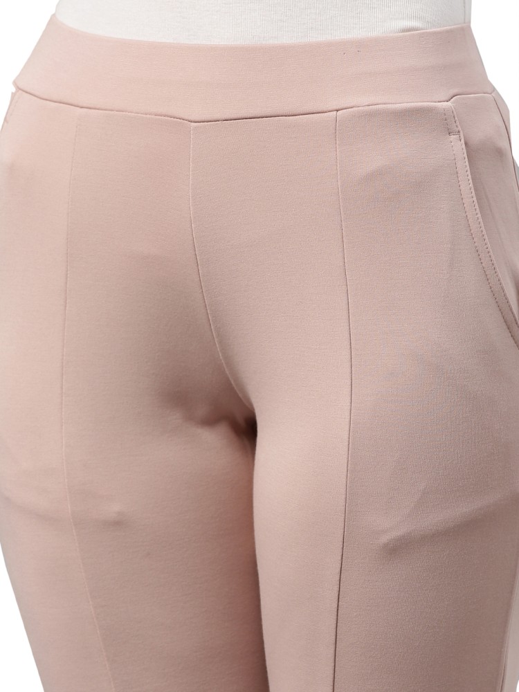 GO COLORS Slim Fit Women Pink Trousers - Buy GO COLORS Slim Fit