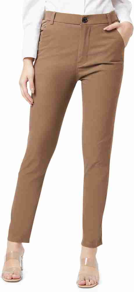 Smarty Pants Skinny Fit Women Brown Trousers