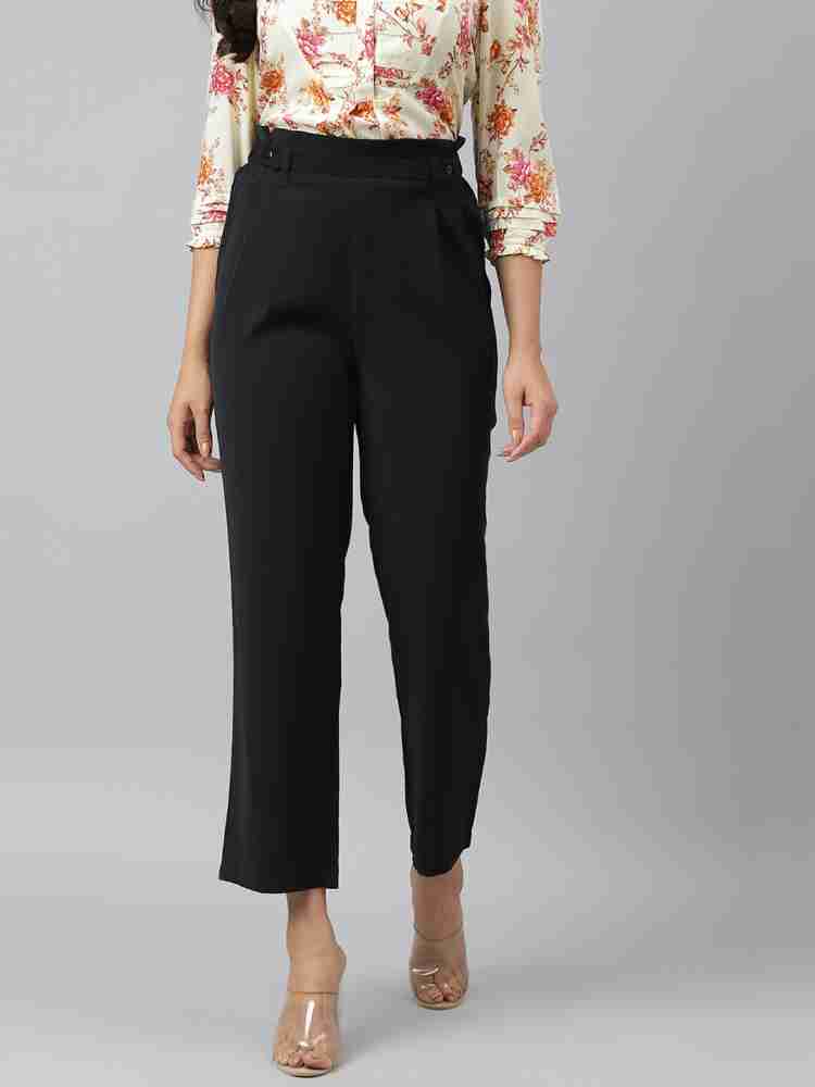 LATIN QUARTERS Regular Fit Women Black Trousers - Buy LATIN QUARTERS  Regular Fit Women Black Trousers Online at Best Prices in India