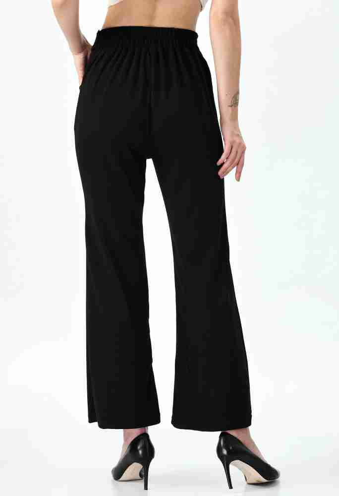 IUGA Regular Fit Women Black Trousers - Buy IUGA Regular Fit Women Black  Trousers Online at Best Prices in India