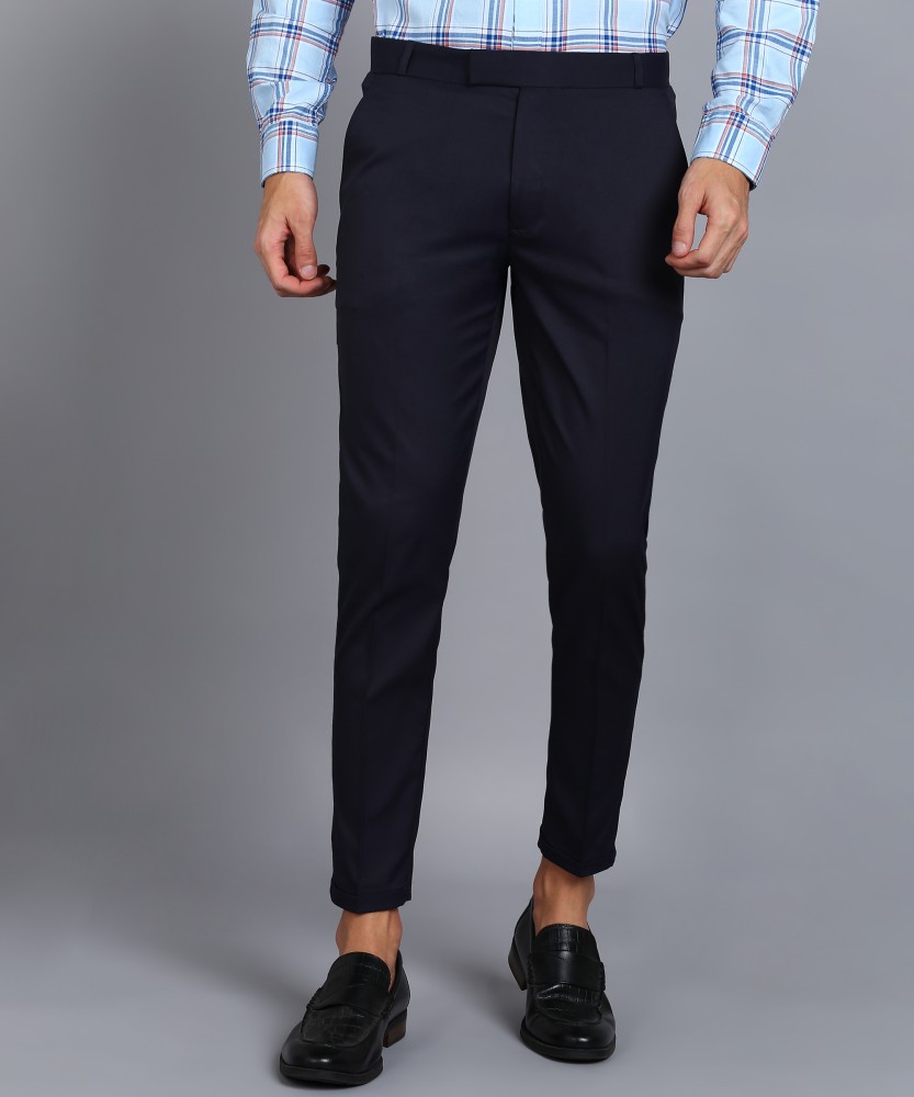 Red Cherry Slim Fit Men Dark Blue Trousers - Buy Red Cherry Slim Fit Men  Dark Blue Trousers Online at Best Prices in India