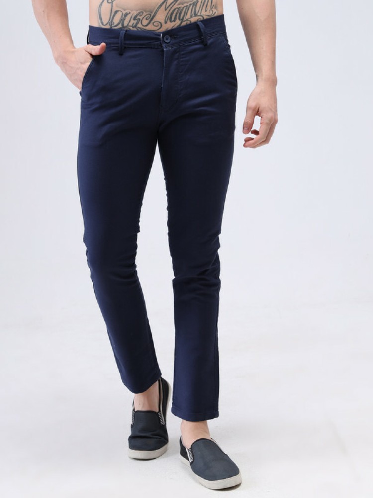 ReSLAG Slim Fit Men Dark Blue Trousers - Buy ReSLAG Slim Fit Men