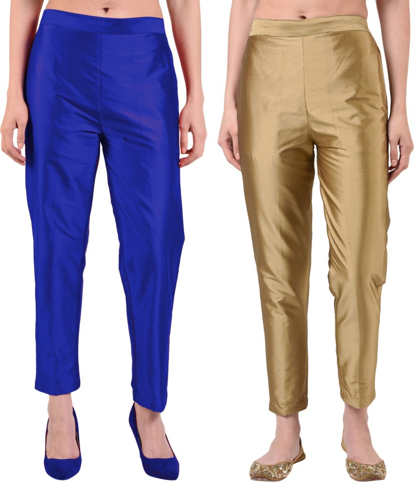 FLOREOS Regular Fit Women Gold, Maroon Trousers - Buy FLOREOS Regular Fit Women  Gold, Maroon Trousers Online at Best Prices in India
