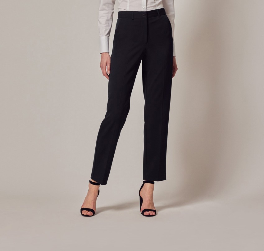 CHALODIA Slim Fit Women Black Trousers - Buy CHALODIA Slim Fit