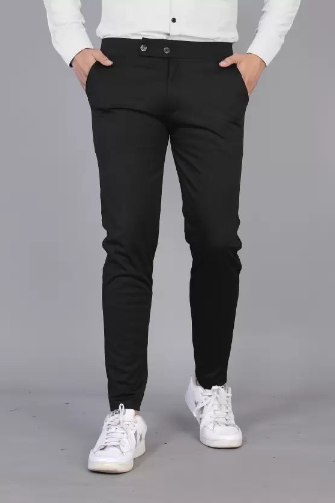 K. K Garments Men's Regular Fit Lycra Blend Trousers(Size:28, Color:Black  Wine) : : Clothing & Accessories