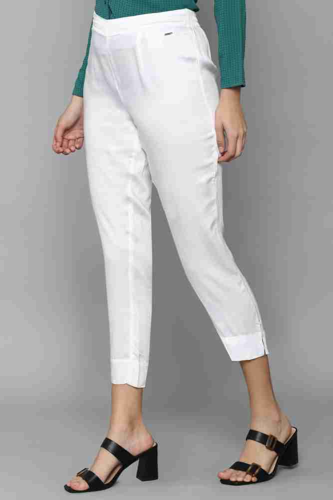 Allen Solly Regular Fit Women White Trousers Buy Allen Solly Regular Fit Women White Trousers Online at Best Prices in India Flipkart