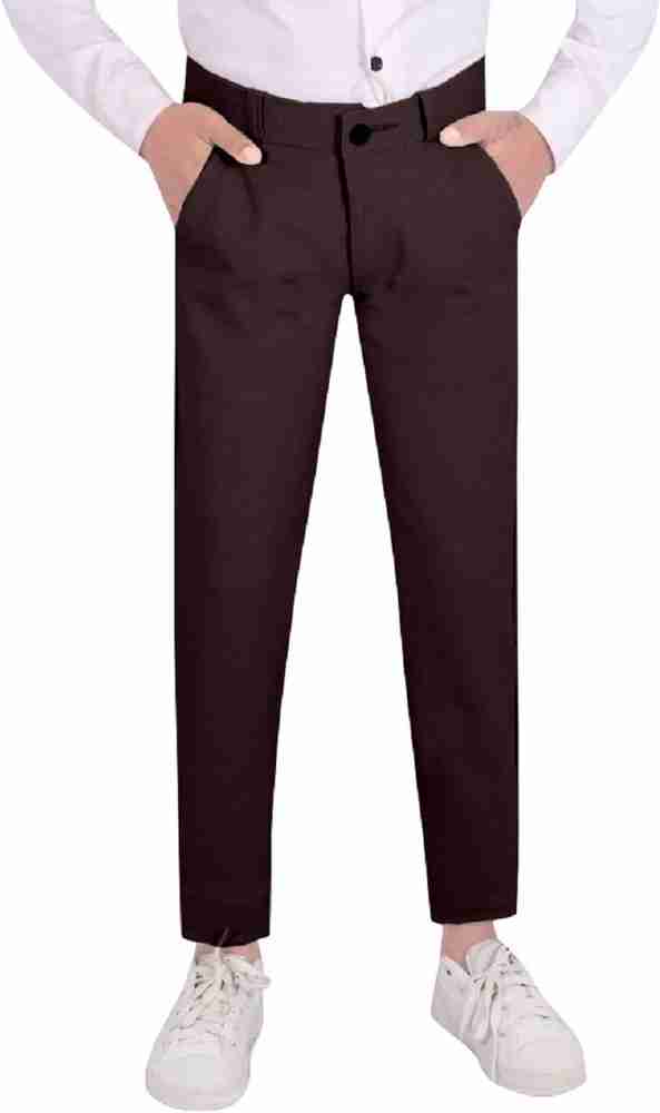 WEARBLISS Slim Fit Boys Maroon Trousers Buy WEARBLISS Slim Fit