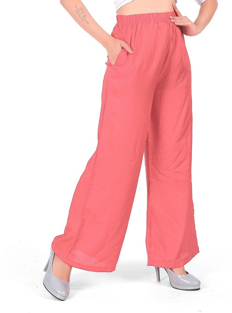 Mevaba Regular Fit Women Pink Trousers - Buy Mevaba Regular Fit