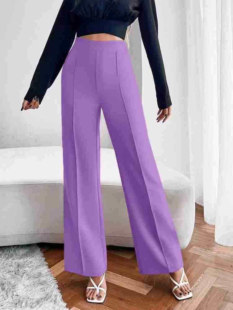 IRTIFA FASHION Regular Fit Women Purple Trousers - Buy IRTIFA 