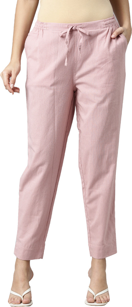 GO COLORS Relaxed Women Pink Trousers Buy GO COLORS Relaxed