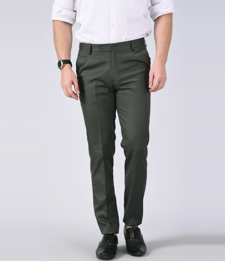 WROGN Regular Fit Men Green Trousers  Buy WROGN Regular Fit Men Green Trousers  Online at Best Prices in India  Flipkartcom