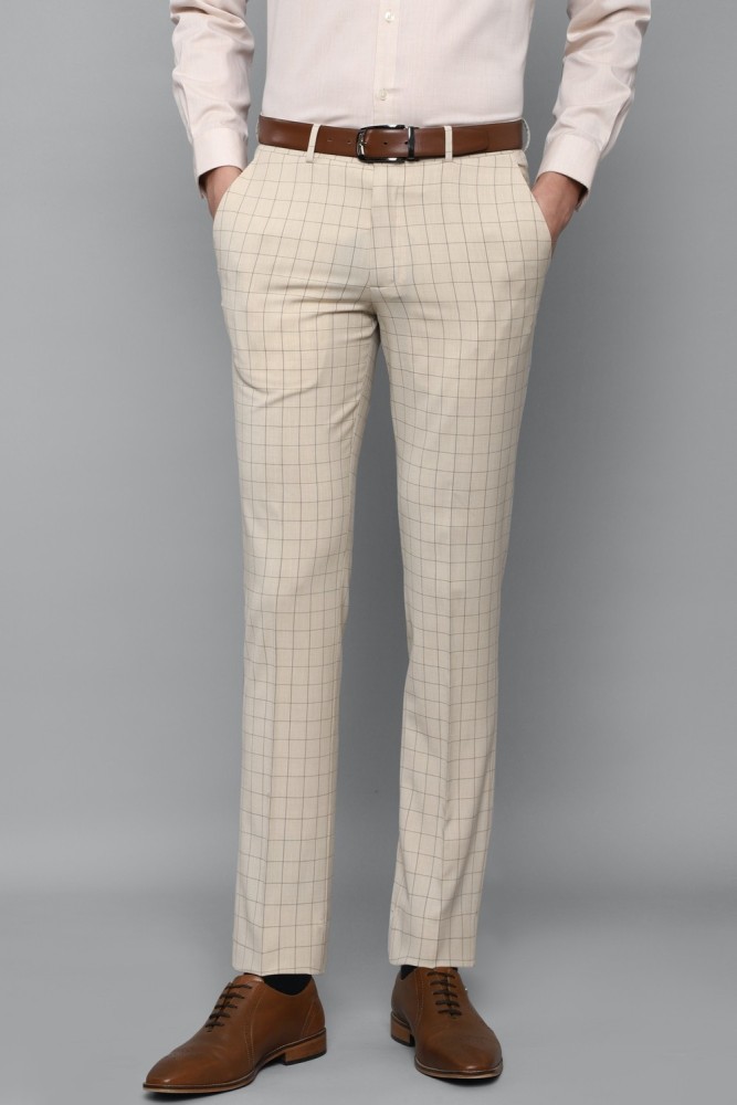 LOUIS PHILIPPE Permapress Slim Fit Men Beige Trousers - Buy LOUIS PHILIPPE  Permapress Slim Fit Men Beige Trousers Online at Best Prices in India