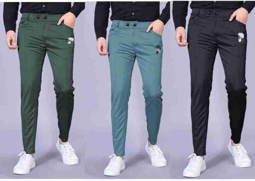 K.K Garment Regular Fit Men Green, Black Trousers - Buy K.K Garment Regular  Fit Men Green, Black Trousers Online at Best Prices in India