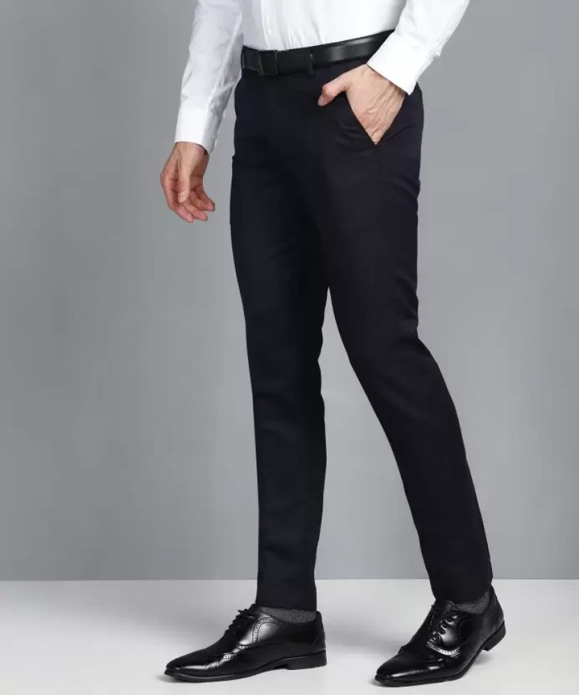Buy MANQ Men Black Smart Slim Fit Formal Trousers  Trousers for Men  10777802  Myntra