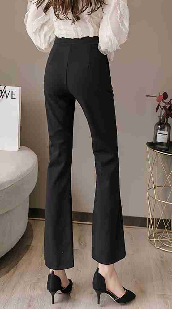 LEE TEX Regular Fit Women Black Trousers - Buy LEE TEX Regular Fit