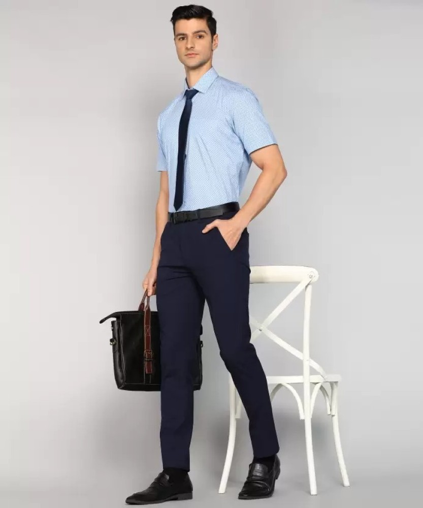 MR ENTERPRISES Slim Fit Men Blue Trousers Buy MR ENTERPRISES