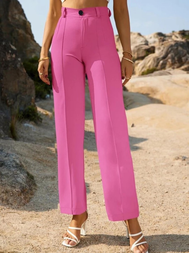 Buy Pink Velour Studded HEART Wide Leg Pants Online At Best Price   Sassafrasin