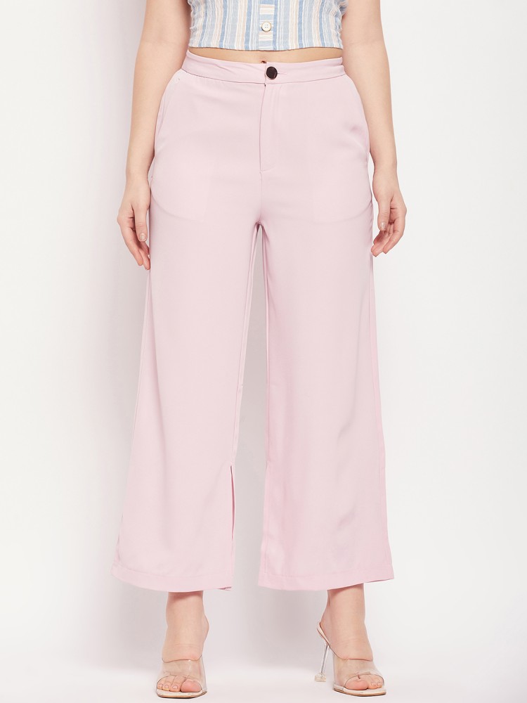 MADAME Regular Fit Women Pink Trousers  Buy MADAME Regular Fit Women Pink Trousers  Online at Best Prices in India  Flipkartcom