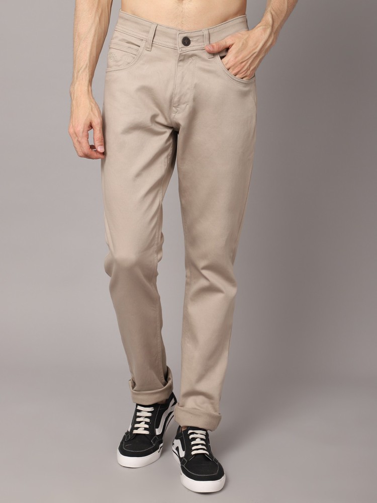 Cantabil Men Beige Casual Trouser