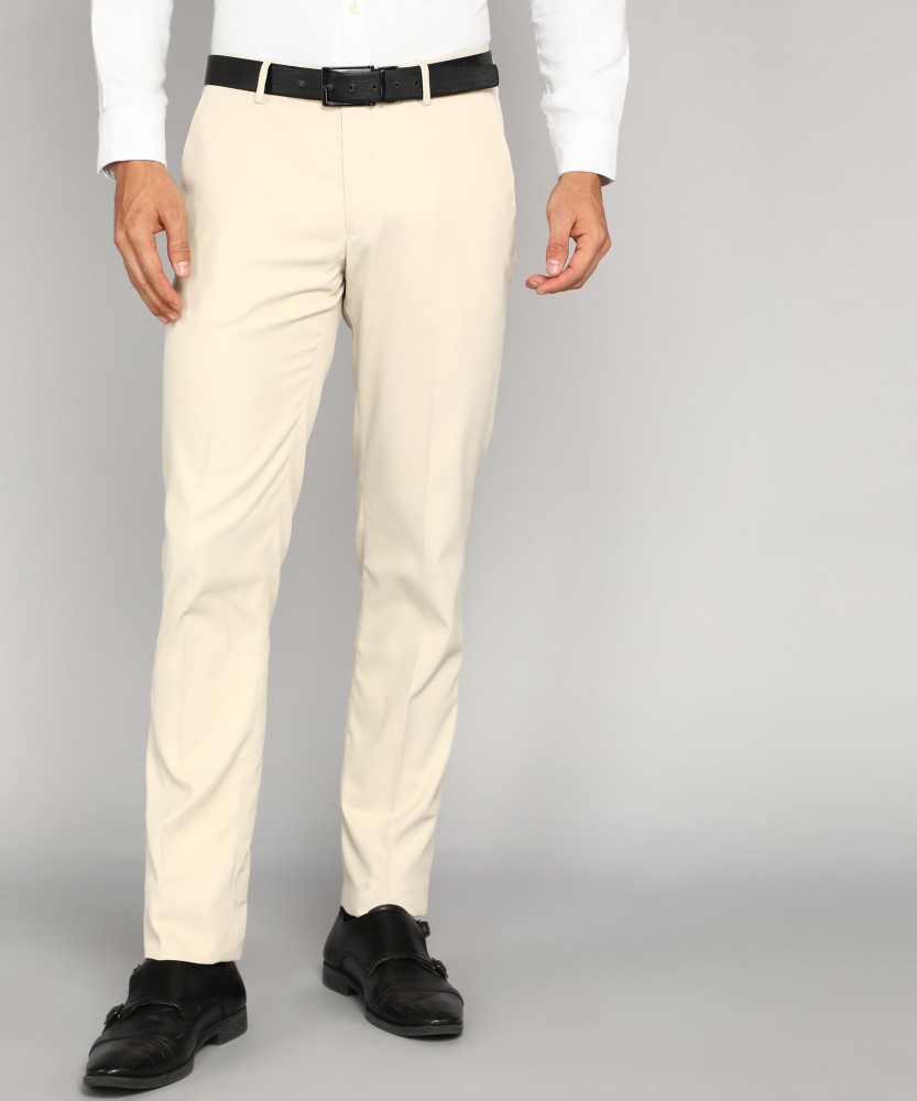 ARROW Regular Fit Men Beige Trousers - Buy ARROW Regular Fit Men