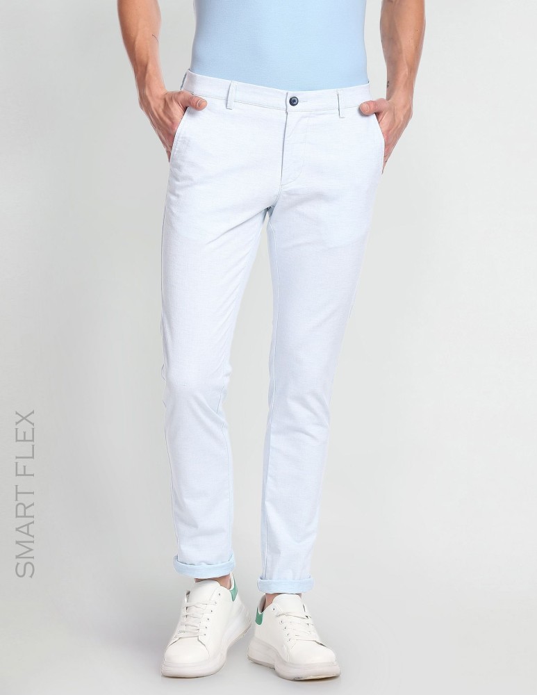 ARROW Slim Fit Men Blue Trousers  Buy ARROW Slim Fit Men Blue Trousers  Online at Best Prices in India  Flipkartcom