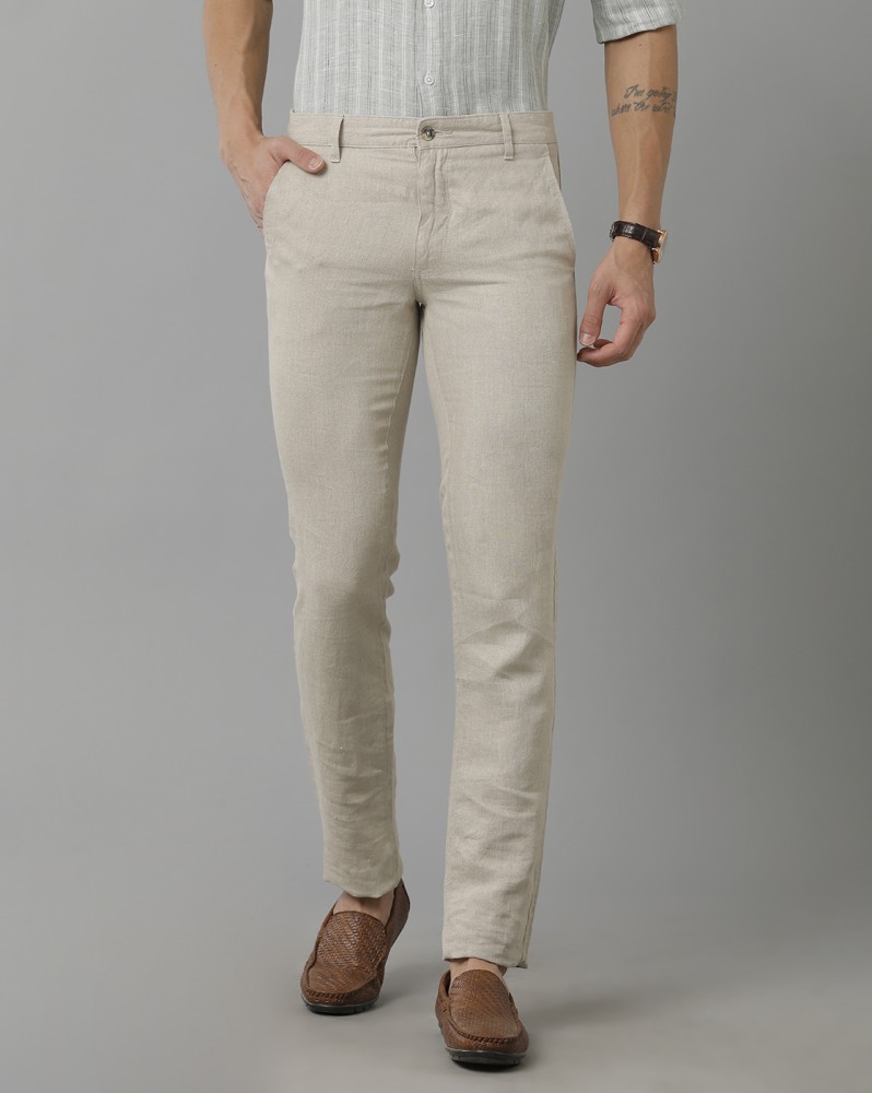 CELIO Casual Trousers  Buy CELIO Mens Beige Linen Trouser Online  Nykaa  Fashion