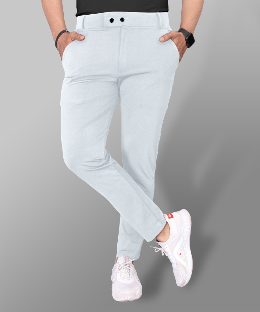 COMBRAIDED Slim Fit Men Grey Trousers