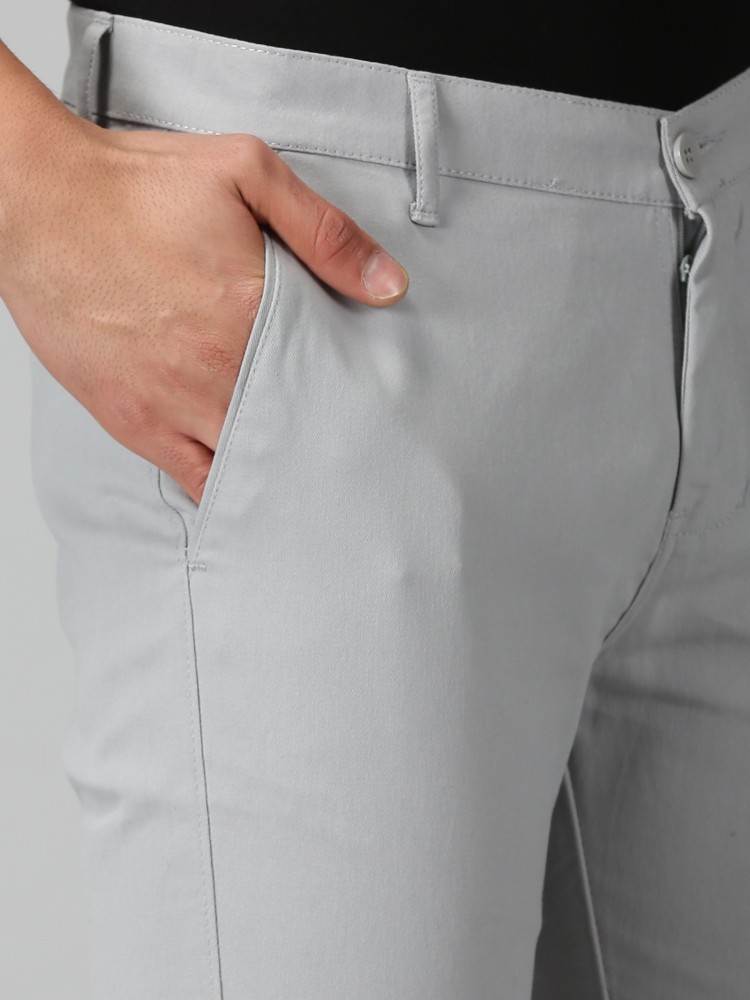 Mens Silver Gray Pants Concitor Mens Grey Trousers