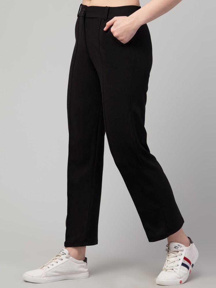 Buy Broadstar Black High Rise Trousers for Women Online  Tata CLiQ