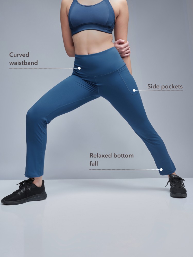 Buy Cultsport Green Polyester Yoga Tights with Side Pocket Online