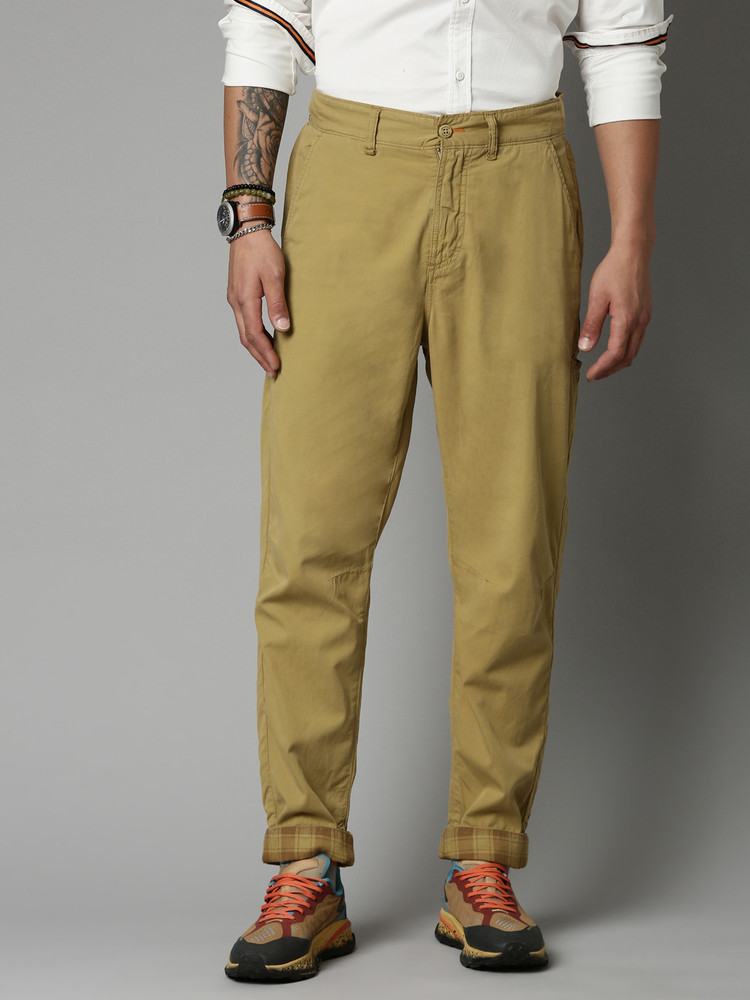 BREAKBOUNCE Regular Fit Men Khaki Trousers Buy BREAKBOUNCE