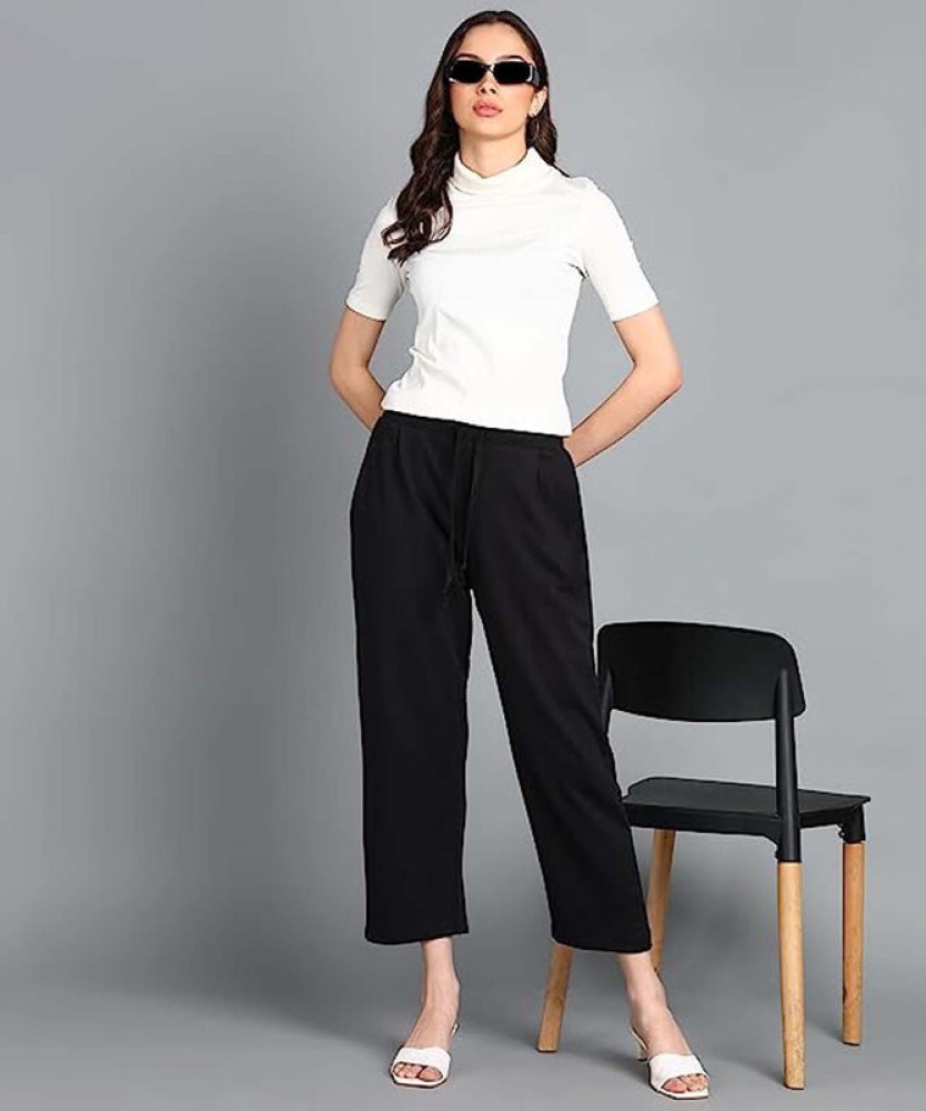 Buy Black Formal Trousers For Female Online @ Best Prices in India