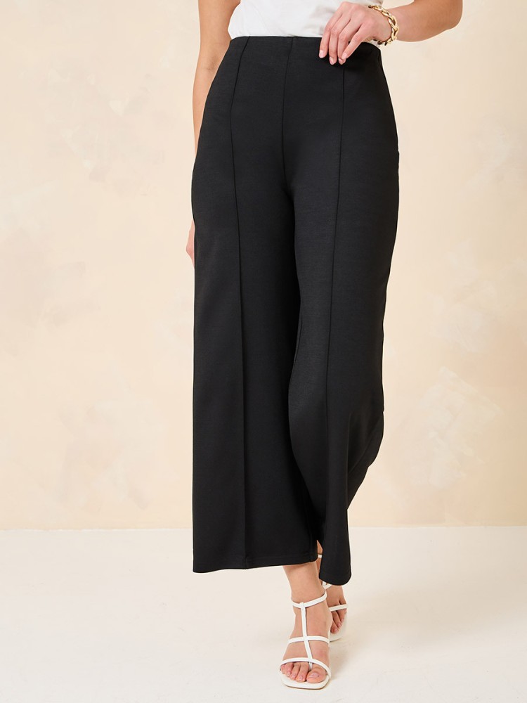 Styli Black High Rise Flare Pants