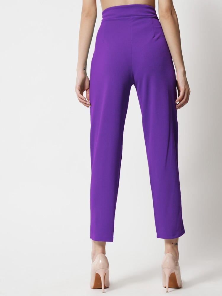 Satin trousers  Purple  Ladies  HM IN