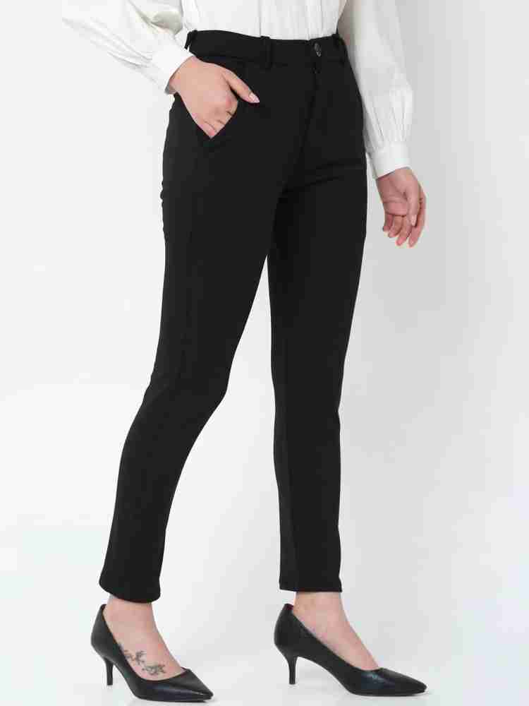 Black evening trousers top womens